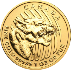 Золотая монета "Рычание пумы", 200 долларов